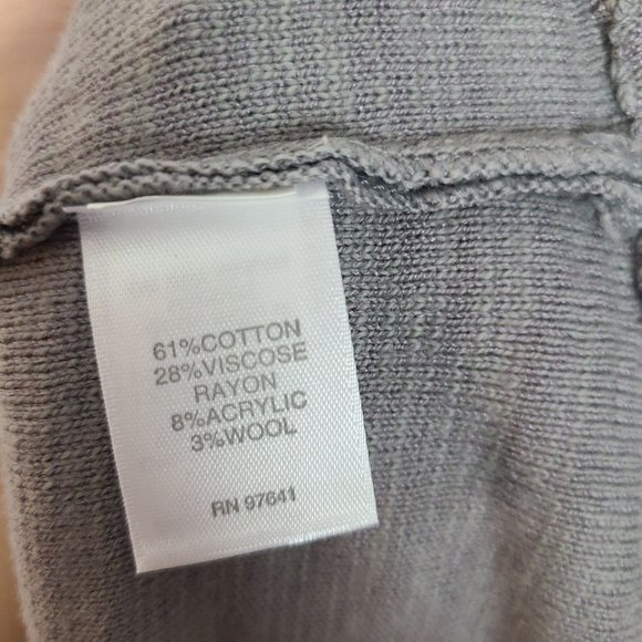 J. Jill Womens MP Gray Floral Long Sleeves Wool Blend Pullover Sweater NWT - Picture 8 of 9